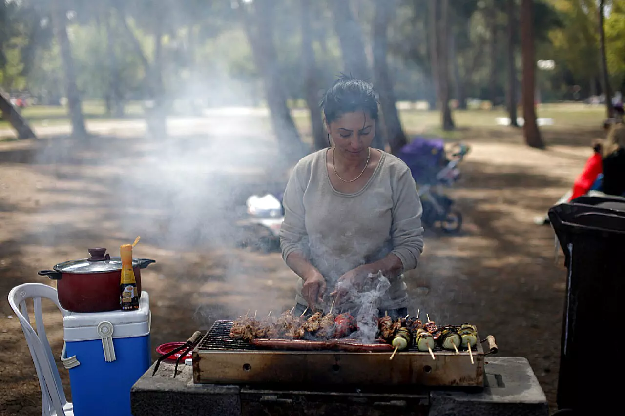 נהנים מעל האש בפארק הירקון