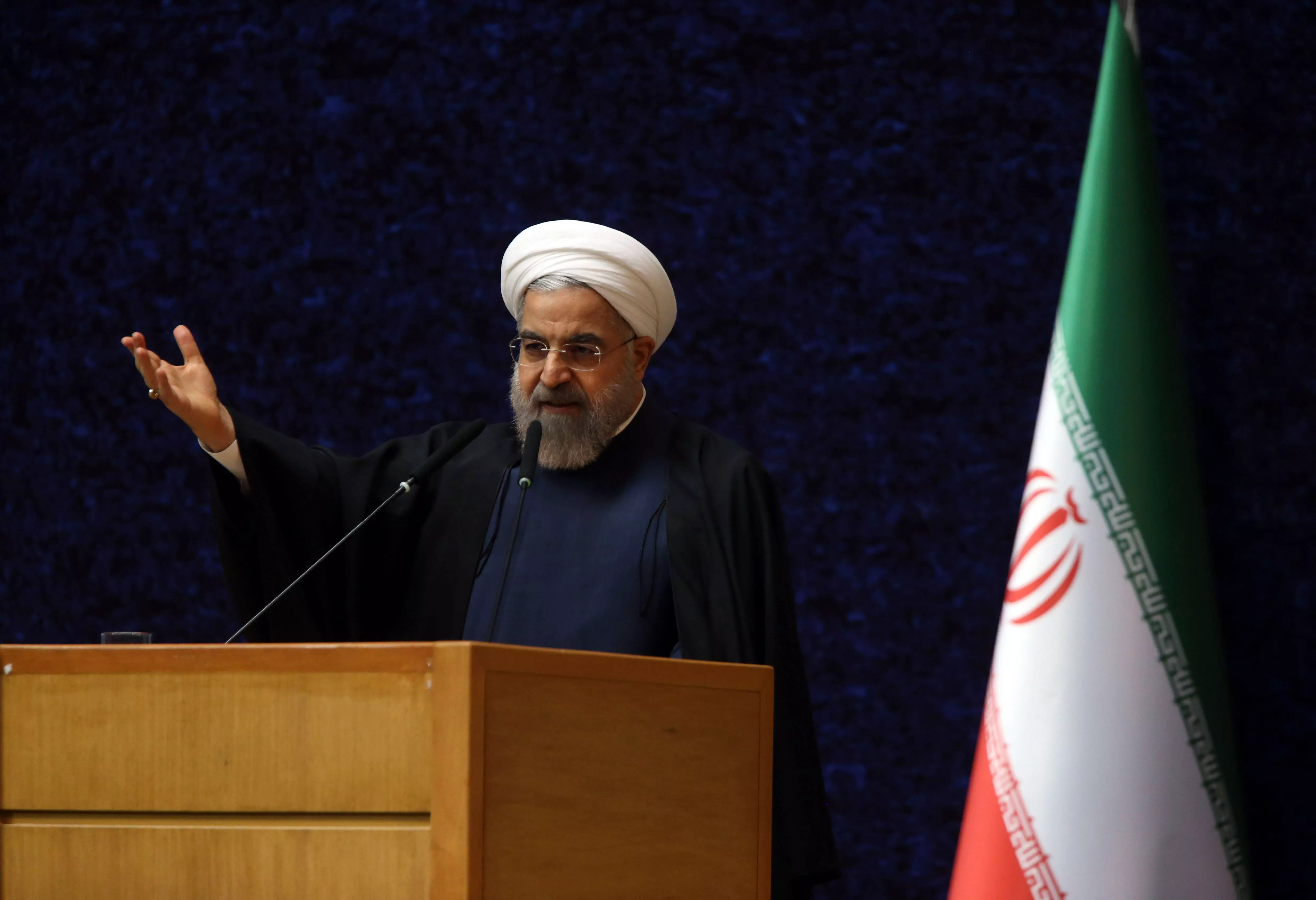 "האומה האיראנית הייתה ותהיה המנצחת במו"מ". רוחאני נואם בטקס "יום הטכנולוגיה הגרעינית", היום