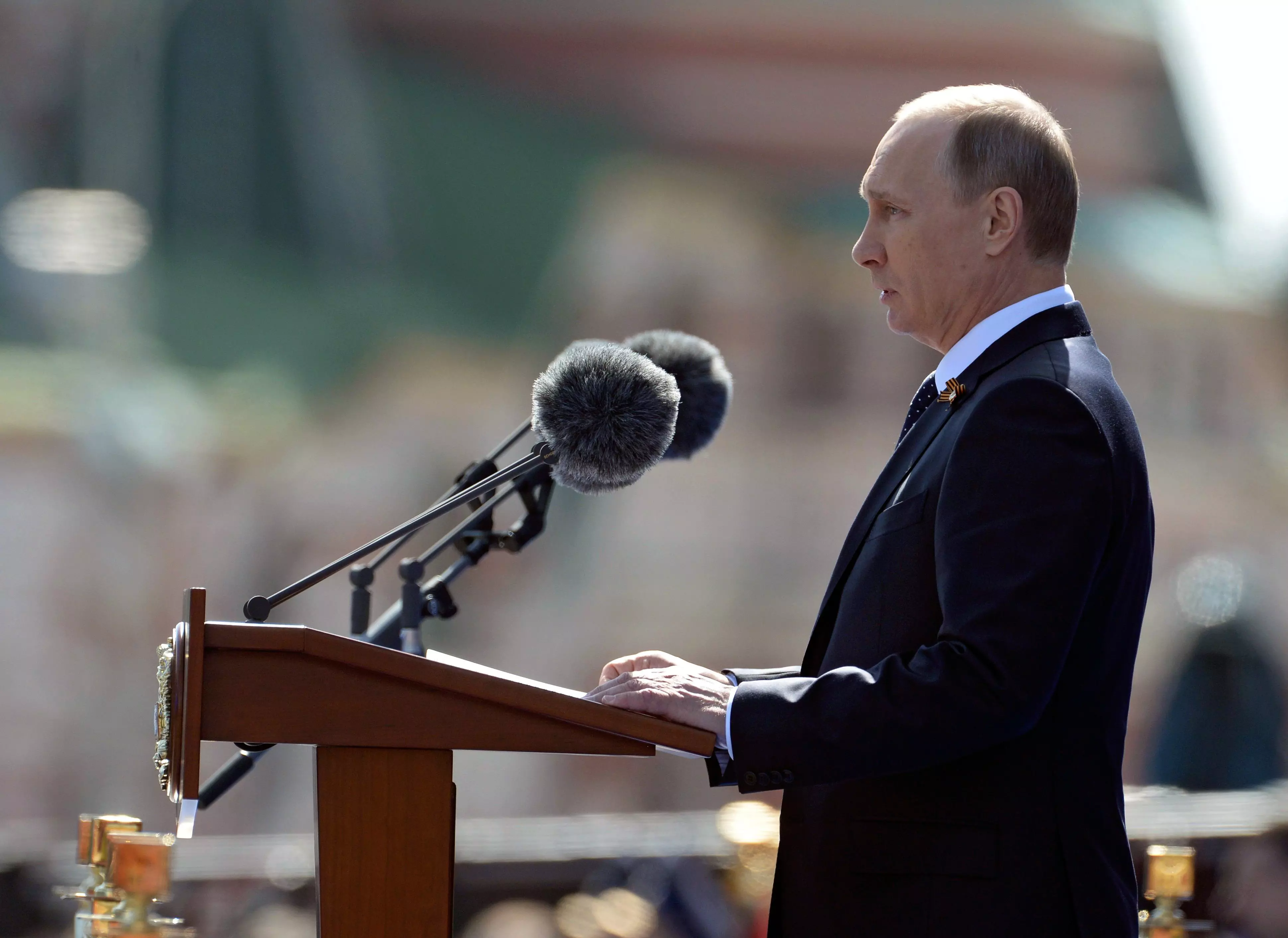 הנשיא פוטין נואם בטקס