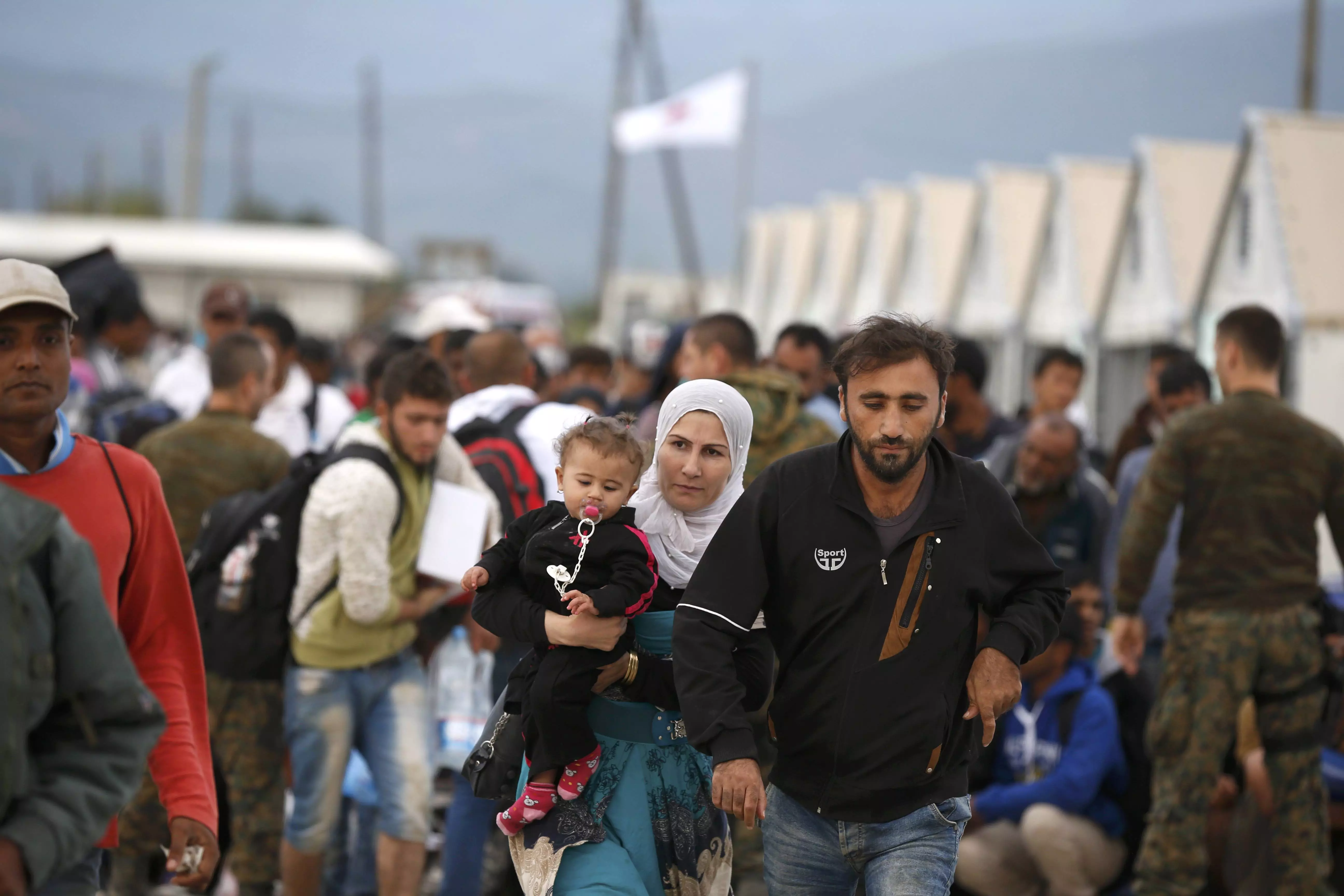 פליטים בגבול מקדוניה-סרביה
