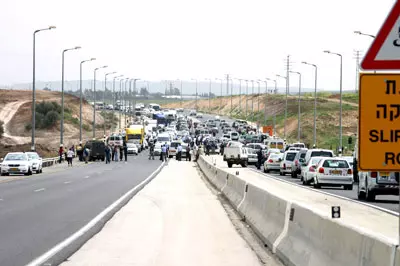 הפקקים הארוכים שהשתרכו בכניסה לירושלים