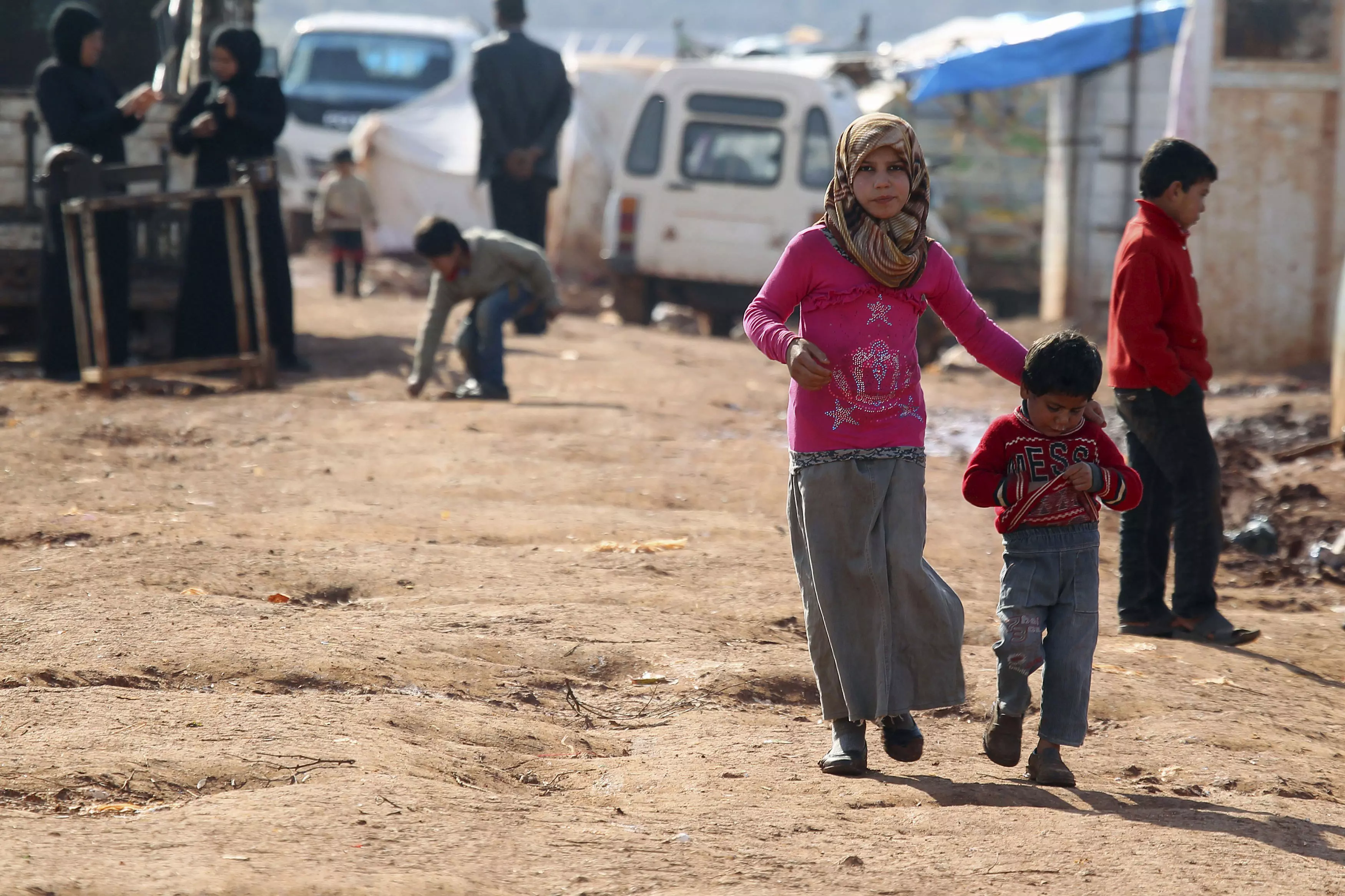 פליטים סורים בגבול טורקיה