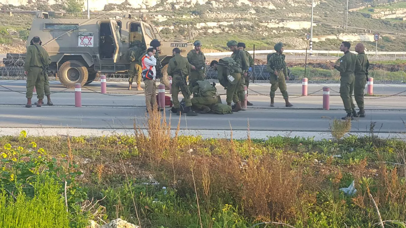 זירת הפיגוע סמוך למחסום פוקוס