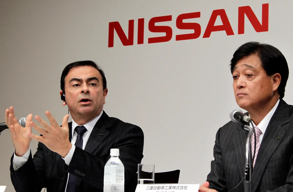 אירוע ההכרזה בו הודיעה ניסאן על רכישת רוב מניות בחברת מיצובישי