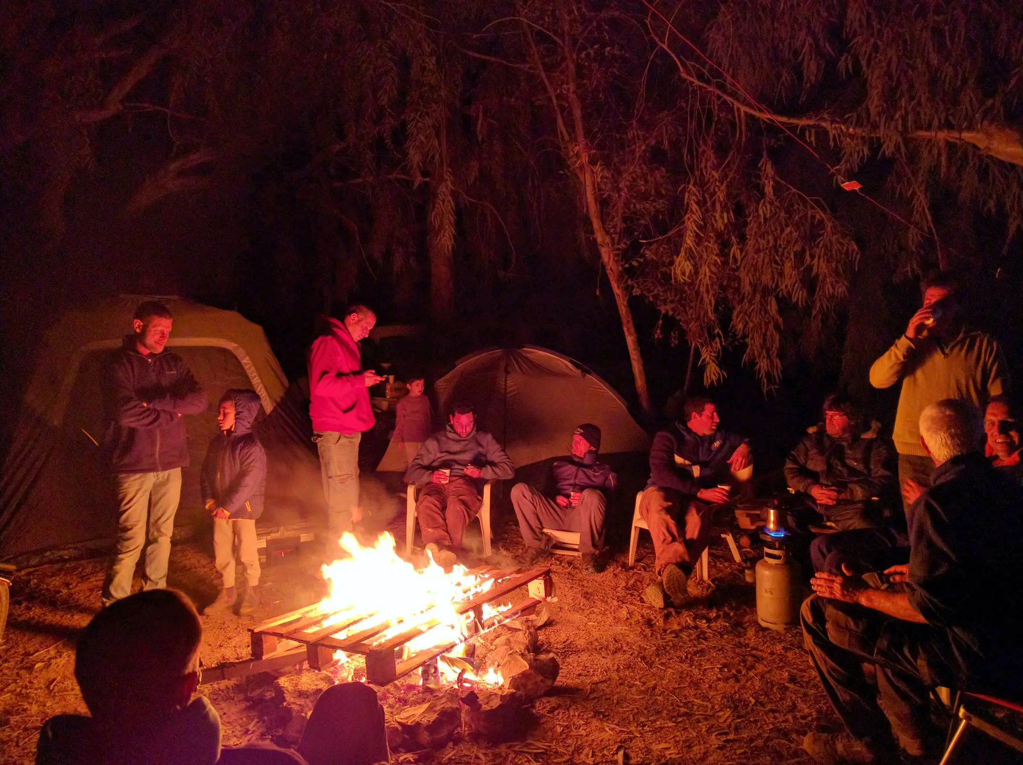 שטח הכינוס בחורשת אשלים, בערב שלפני