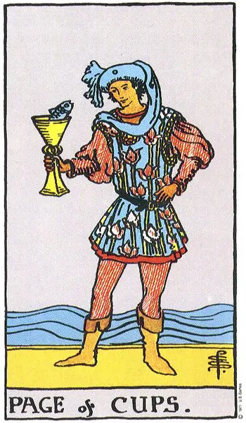 טארוט קלף נסיך הגביעים page of cups