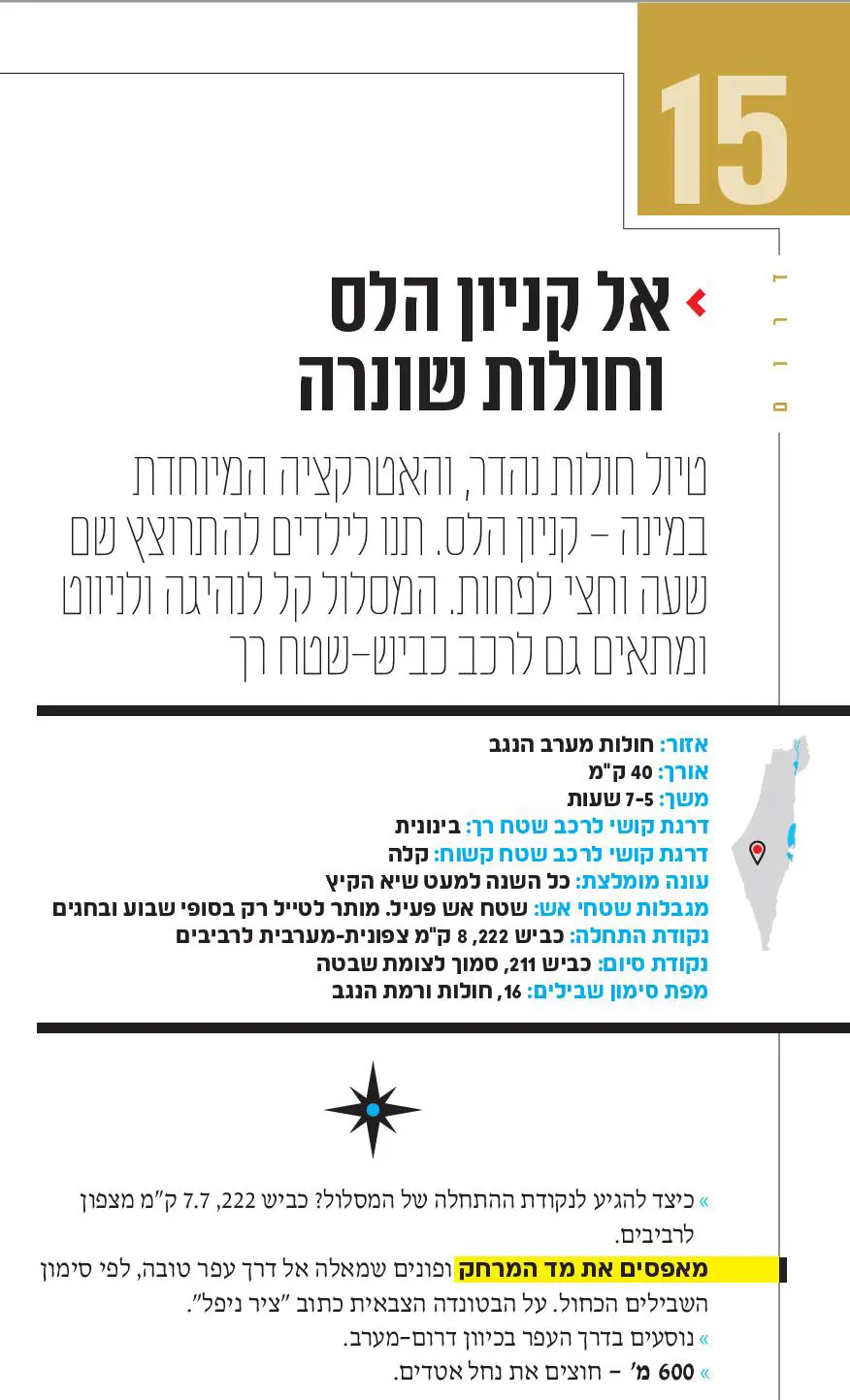 קבלו מיואב מסלול מייצג מהספר החדש  40 קילומטרים בחולות שונרה וקניון הלס. מתאים גם לג'יפוני 4X4