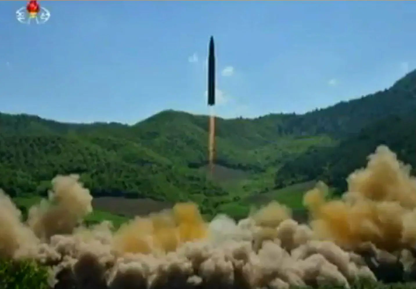 שיגור טיל של קוריאה הצפונית, בחודש שעבר