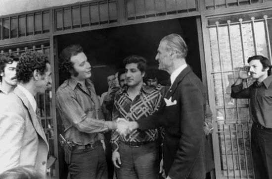 פייר ובשיר ג'ומאייל עם עלי חסן סלאמה, 1982