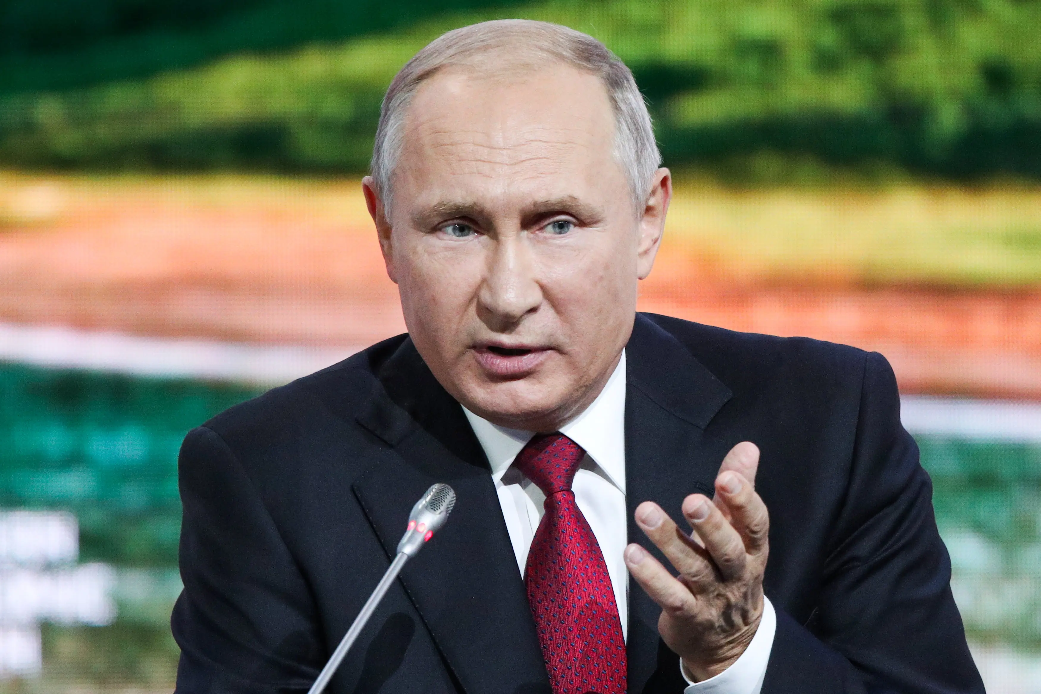 נשיא רוסיה פוטין בפורום כלכלי, 12 בספטמבר 2018