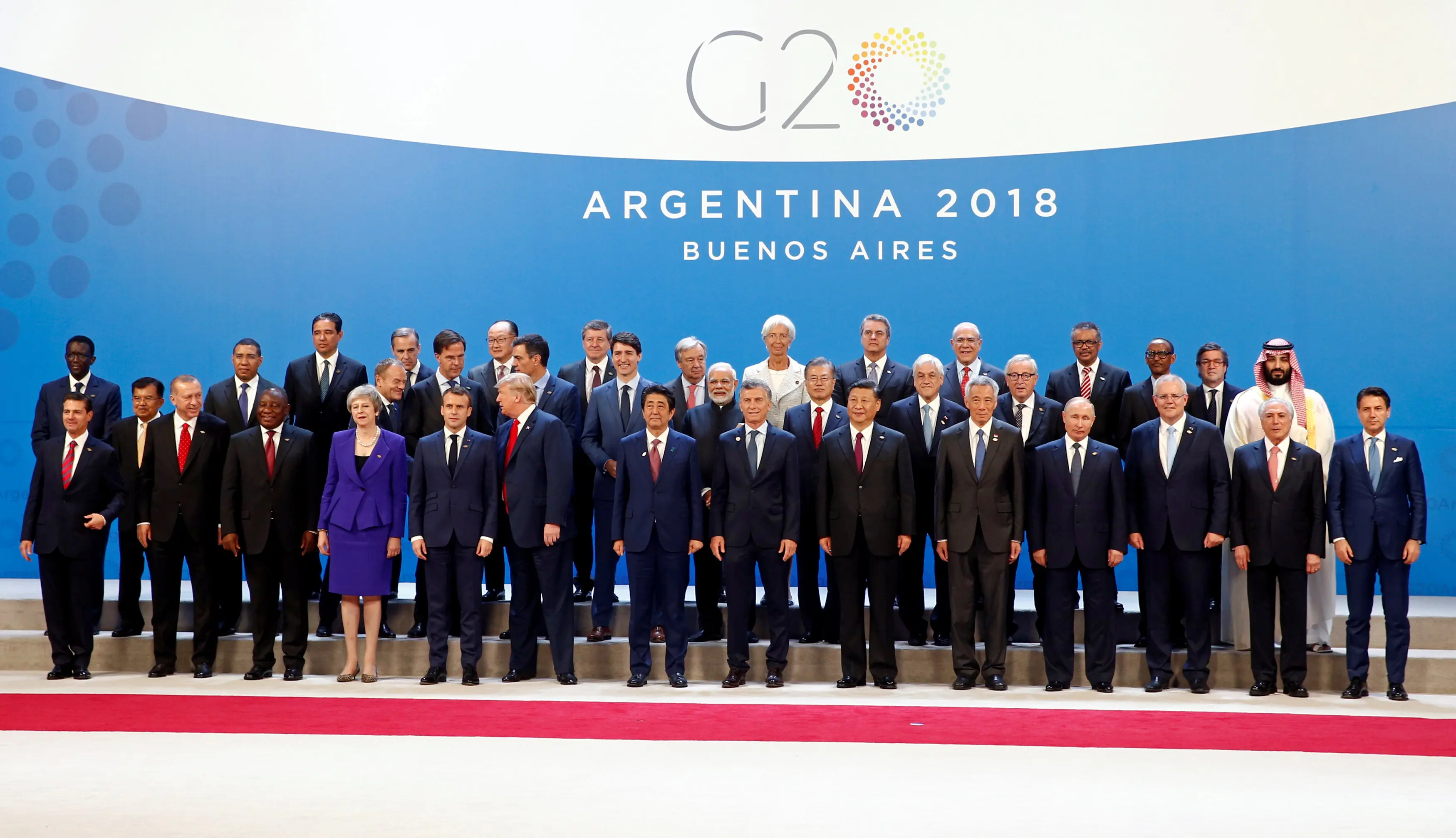 תמונה קבוצתית פסגת G20, 
30 בנובמבר 18