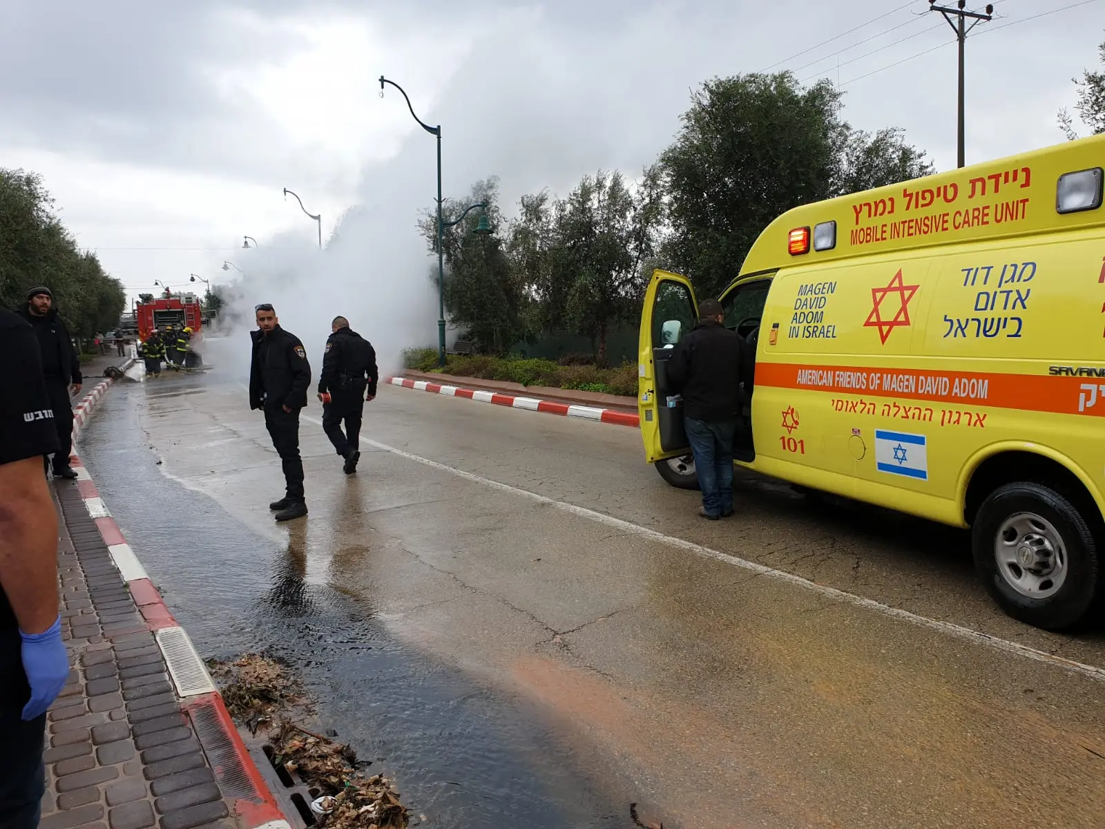 רכב התפוצץ במושה עזריאל 8 בדצמבר 2018