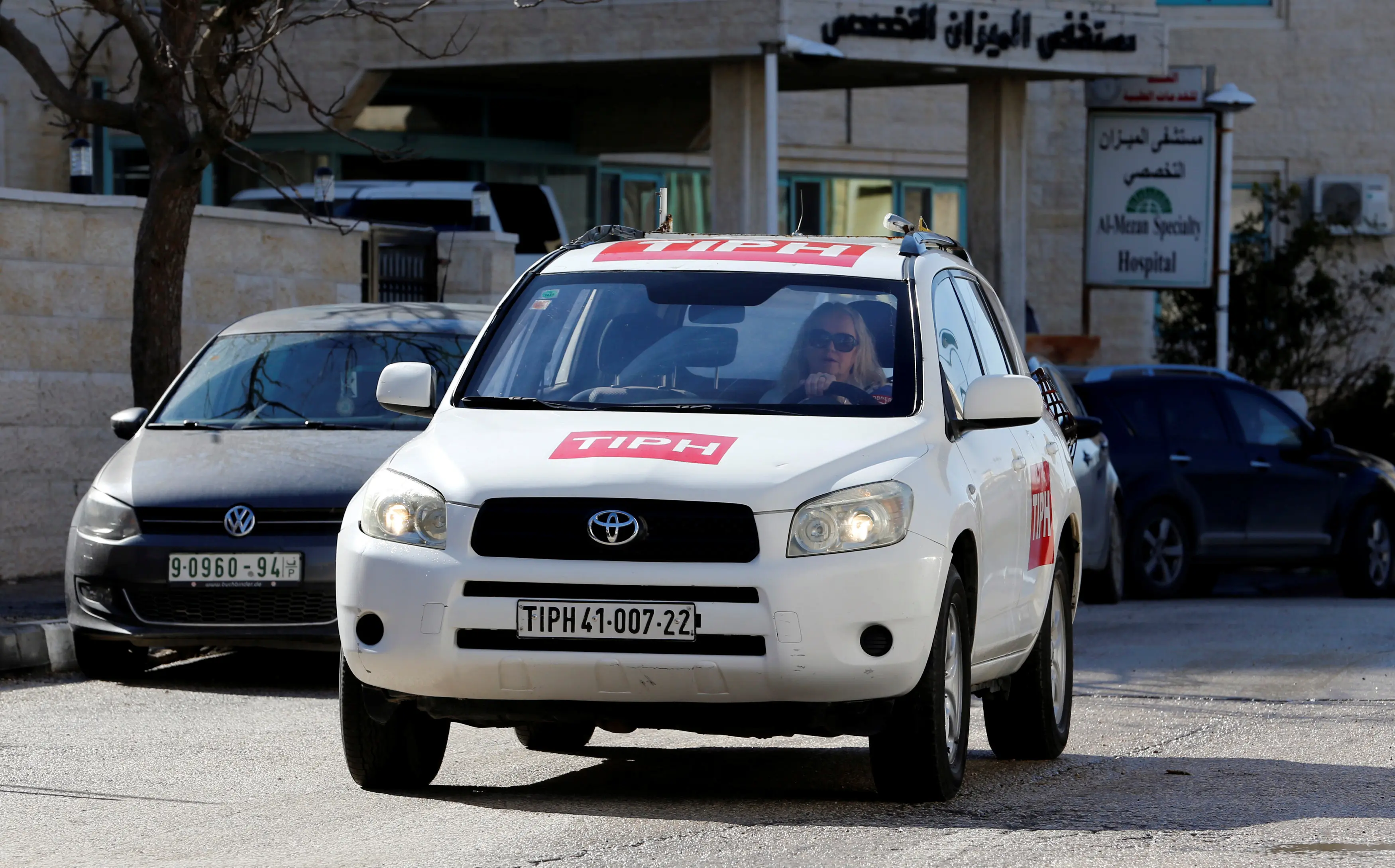 מכונית של המשקיפים הבינלאומיים בחברון 29 בינואר 2019