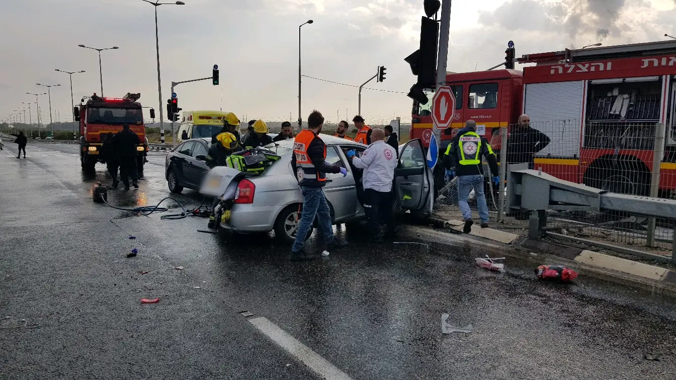 זירת התאונה בצומת פל ים