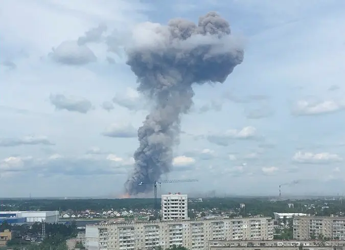 זירת הפיצוץ ברוסיה, היום