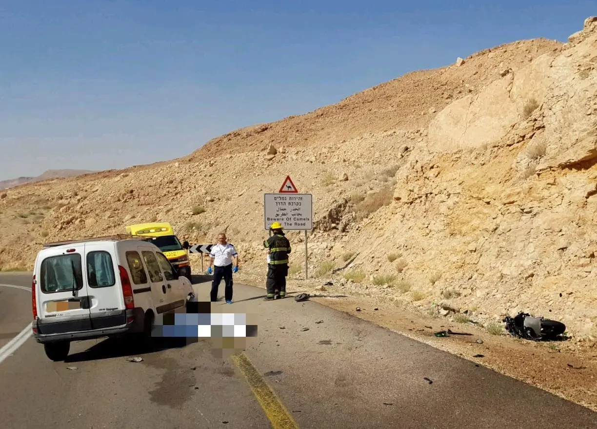 הרוג בן 40 בתאונת דרכים קשה בכביש 31 סמוך לערד, 22 יוני 2019