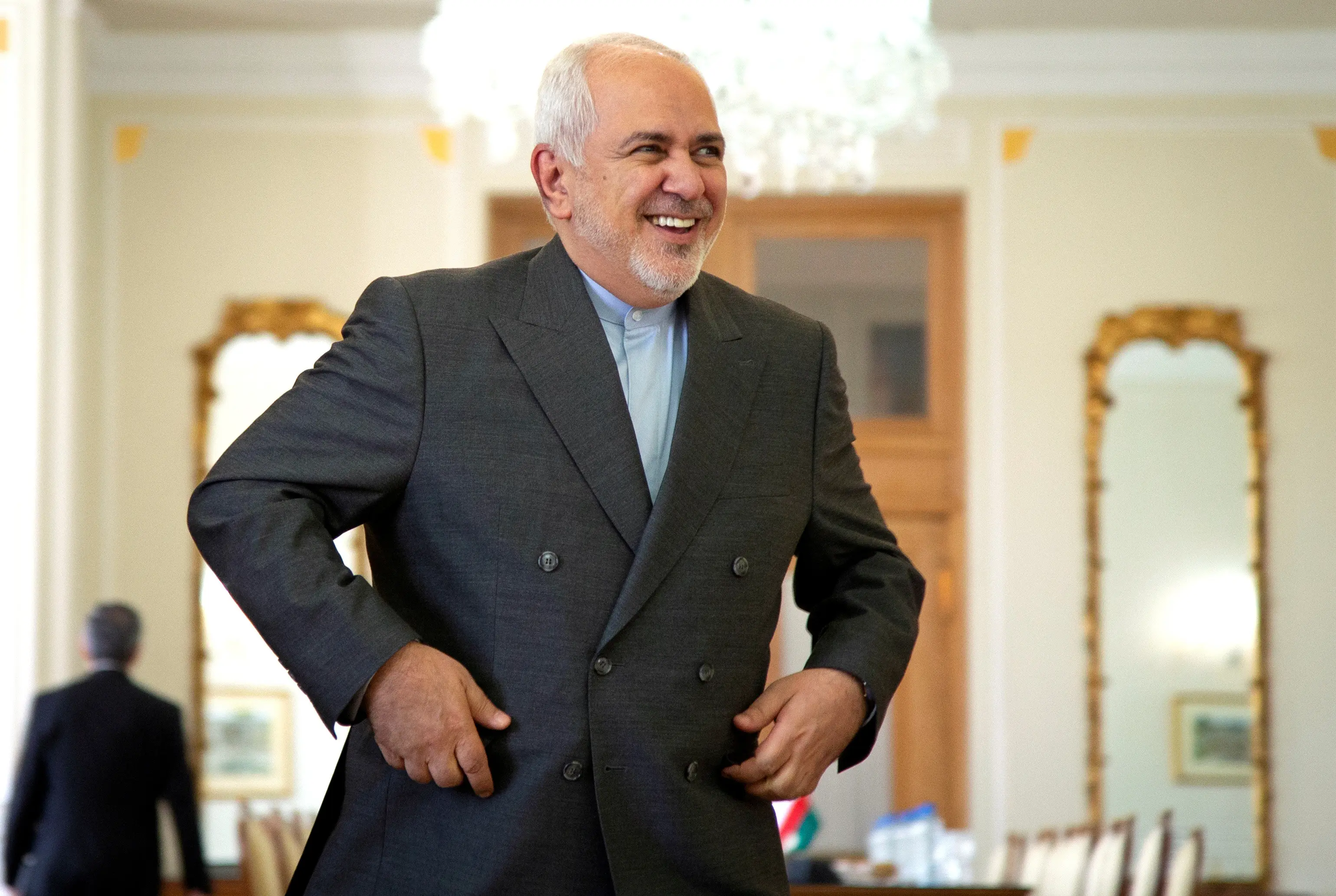 שר החוץ האיראני מוחמד ג'וואד זריף ב-27 ביולי 2019