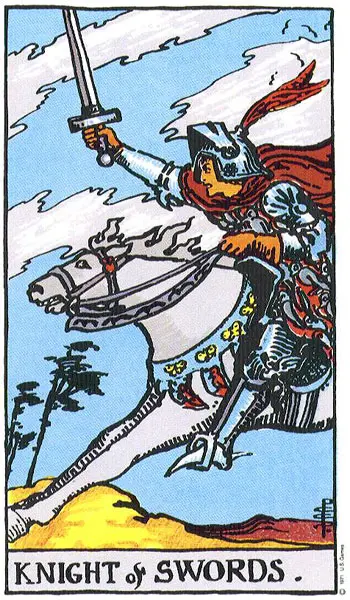 טארוט - קלף אביר החרבות knight of swords