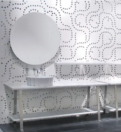 חדר אמבטיה מתוך קולקציית drops, שעוצבה עבור חברת viva