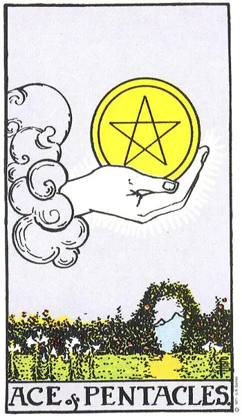 טארוט קלף אס המטבעות ace of pentacles