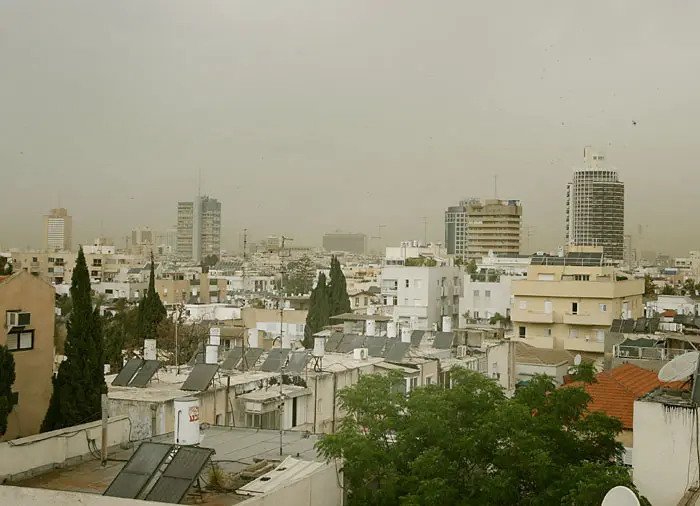 אובך בתל אביב. ישקע בהדרגה מחר