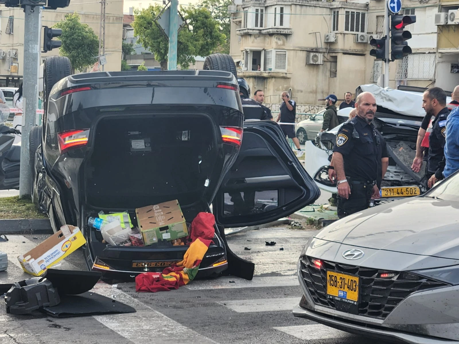 הסקודה סופרב ההפוכה של איתמר בן גביר. שמרה היטב על הנוסעים