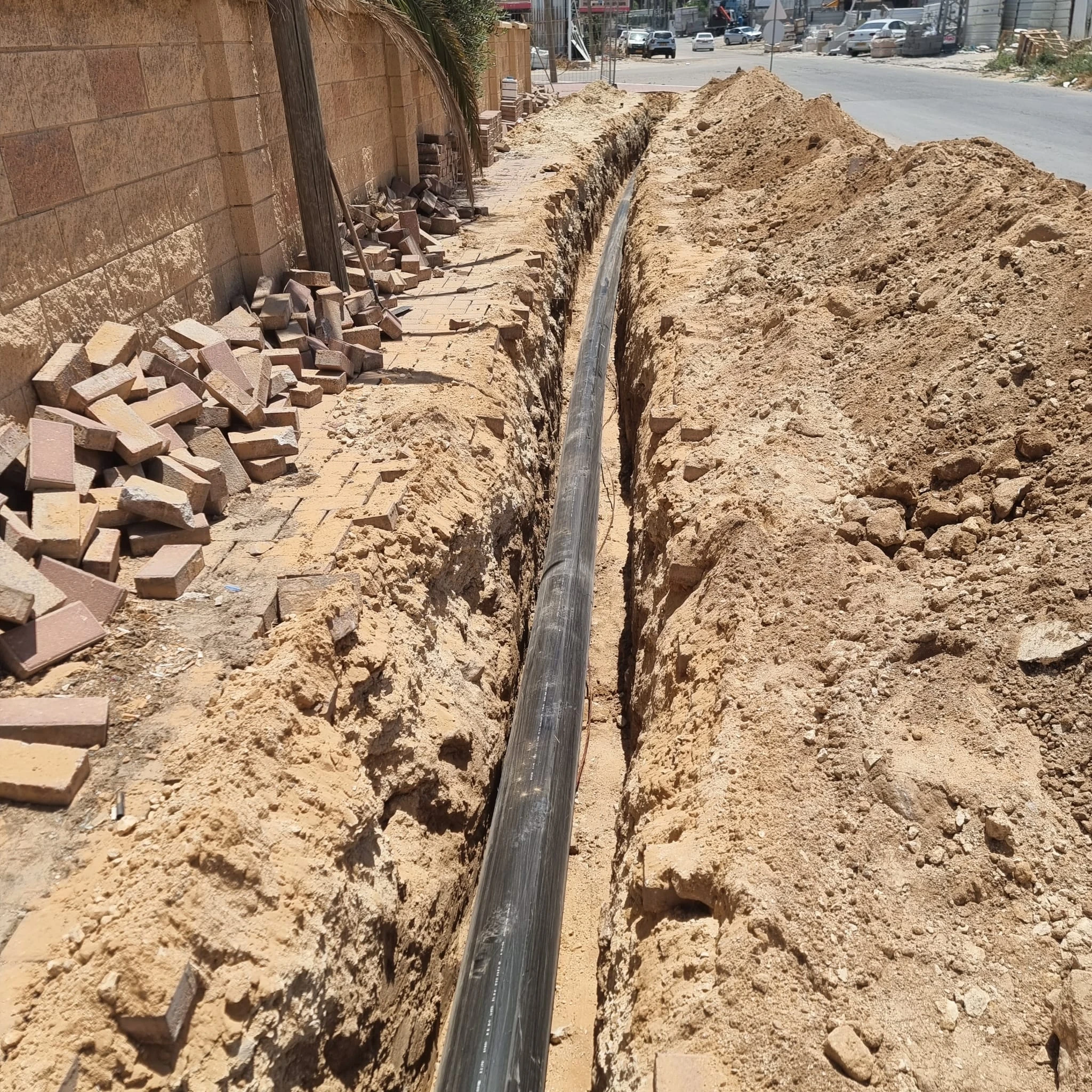 שדרוג קו המים ברחוב המלאכה בבאר שבע
