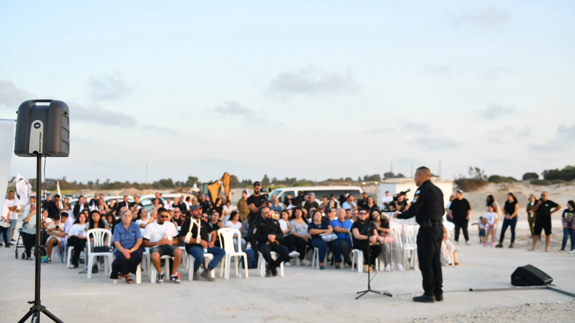 טקס המשטרה בחוף זיקים, בשבוע שעבר