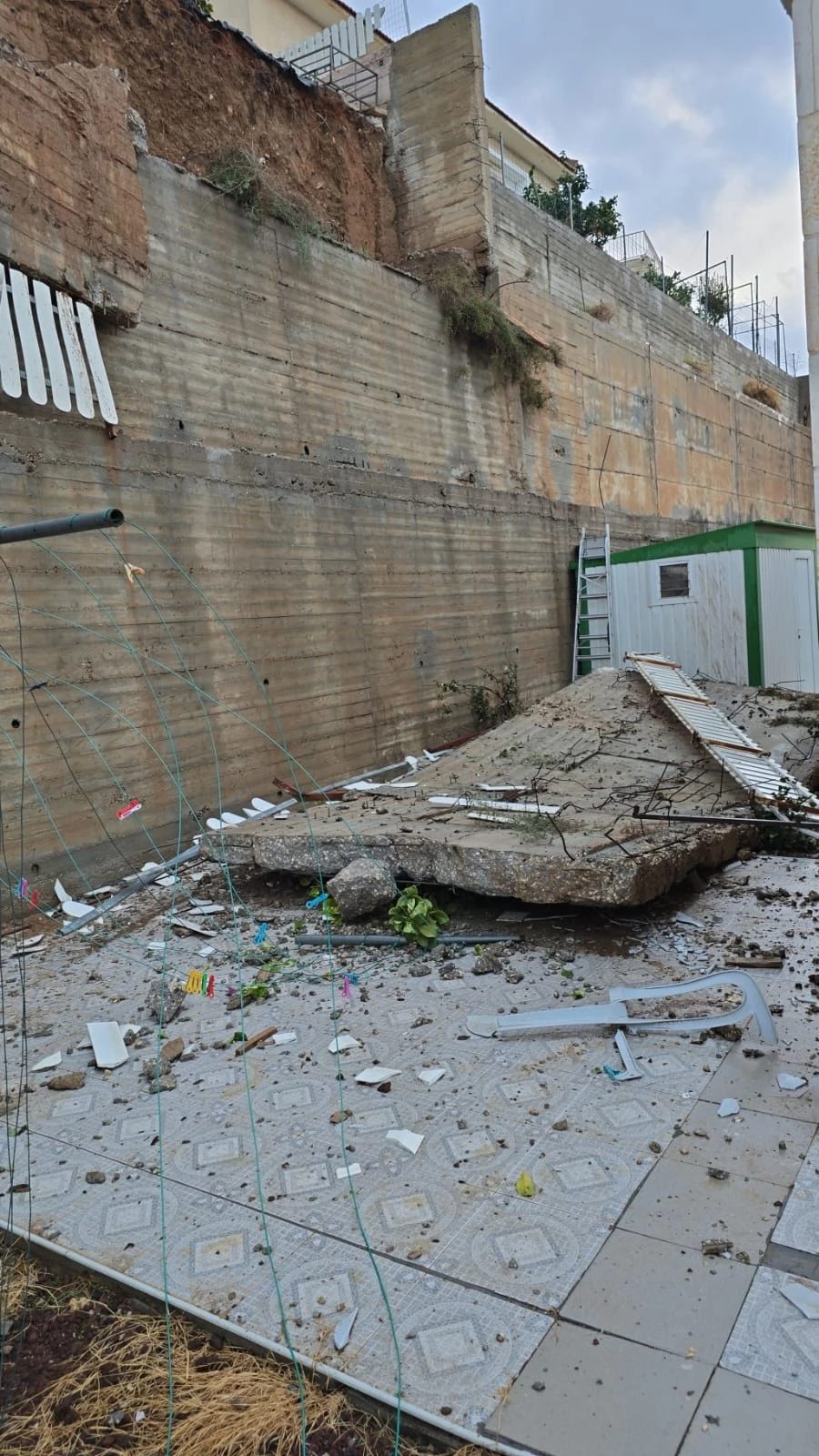 חומת הבטון שקרסה בבאר שבע