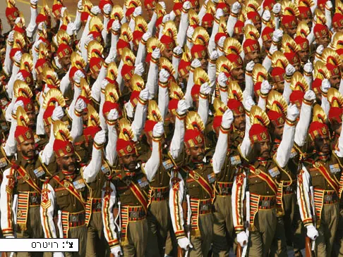 חיילים הודים בתהלוכת יום הרפובליקה