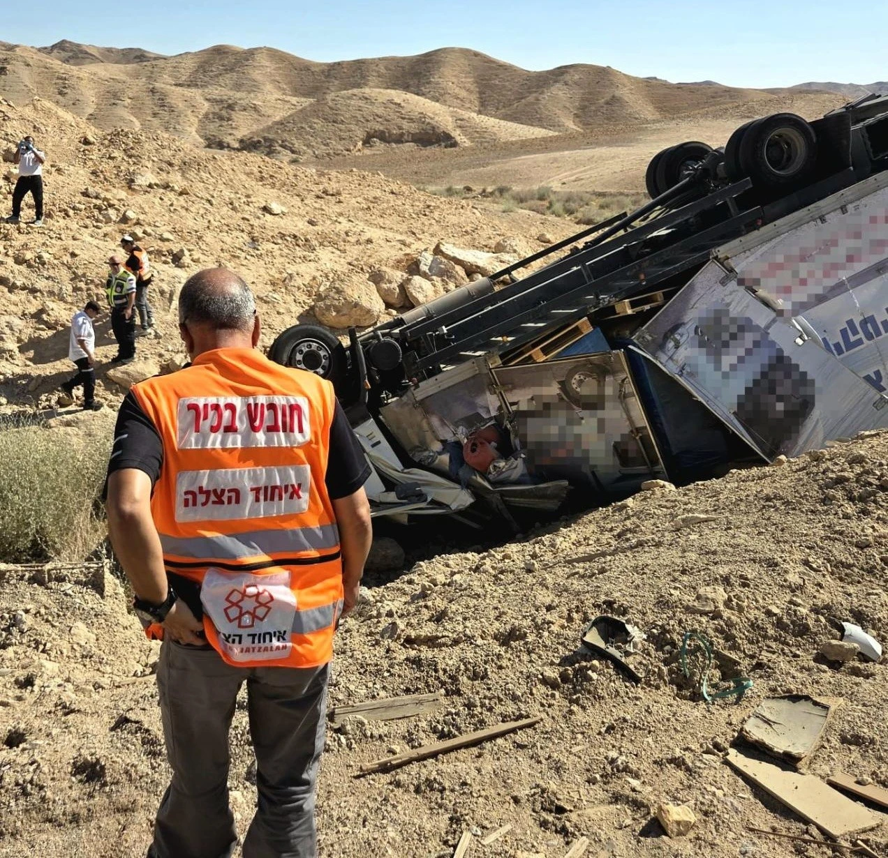 זירת התאונה ליד צומת חתרורים