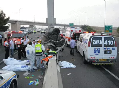 תאונת דרכים בכביש ירושלים תל אביב