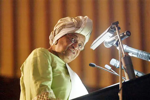 המנהיגה הדמוקרטית האמיתית הראשונה באפריקה. אלן ג'ונסון סירליף, נשיאת ליבריה