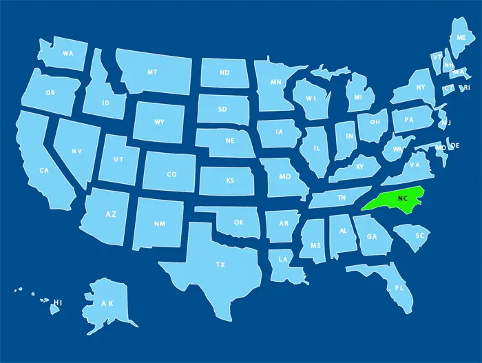 צפון קרוליינה נחשבת לאחת המדינות המתועשות בדרום ארה"ב