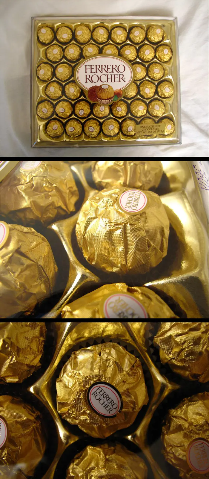 8,000 קופסאות של שוקולד פררו רושה