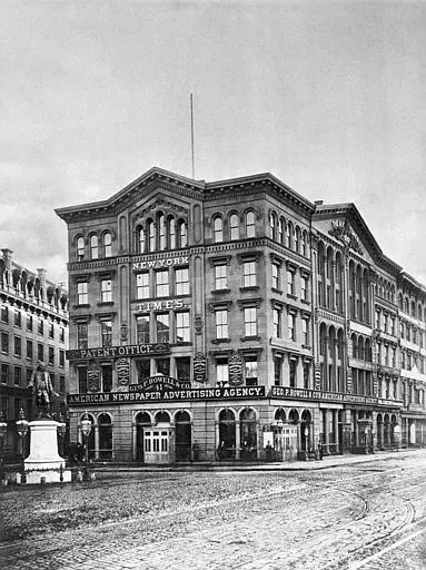 והבניין בו שכנה מערכת העיתון בין 1857 ל-1888