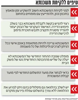 טיפים ללקיחת משכנתא