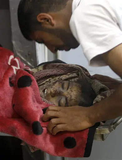 נערה פלסטנית שנהרגה מפגיעת פגז