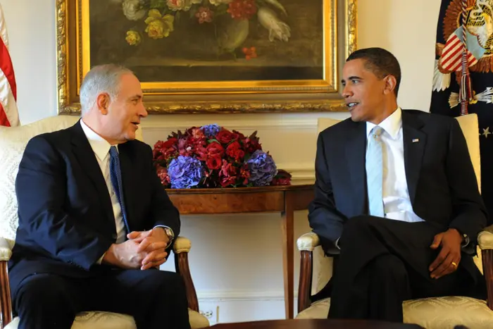 צפויים לדון במשא ומתן בין ישראל לפלסטינים. נתניהו ואובמה
