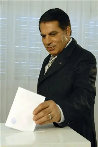 פעם ראשונה שזכה בפחות מ-94 אחוזים מהקולות, נשיא תוניסיה זין אל-עבדין בן עלי