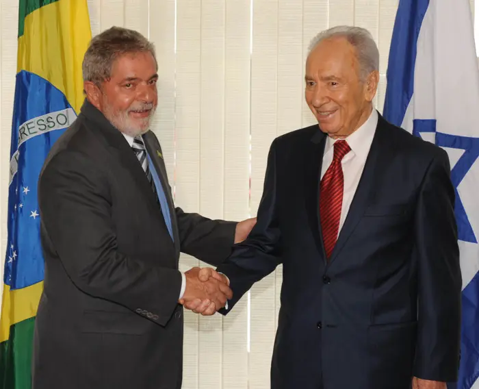 הקשרים מתהדקים. נשיא המדינה ונשיא ברזיל בפגישה, לפני מספר חודשים