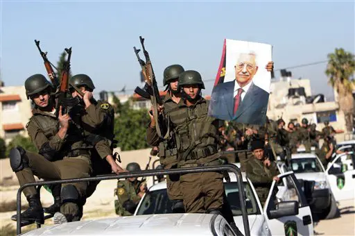 מפגן תמיכה באבו מאזן של מנגנוני הביטחון הפלסטינים