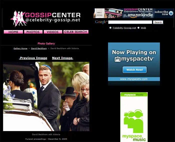בקהאם בלווית סבו היהודי מתוך האתר celebrity-gossip