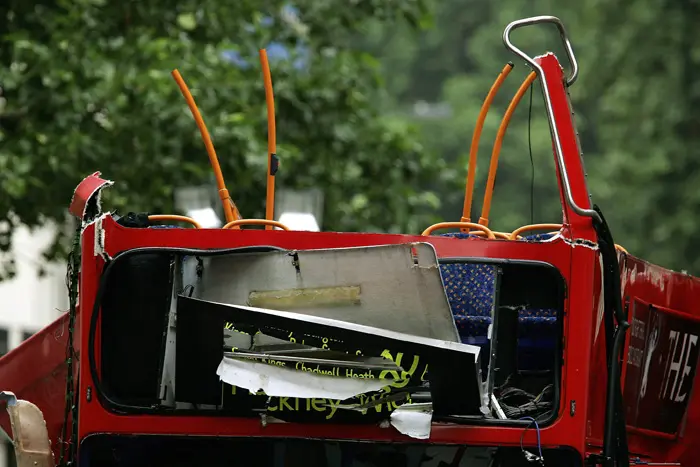 אוטובוס קומותיים שנפגע במתקפת טרור בלונדון, 8 ביולי 2005