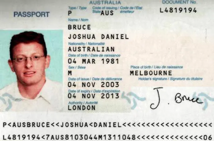דרכון אוסטרלי של אחד ה"מחסלים" בדובאי