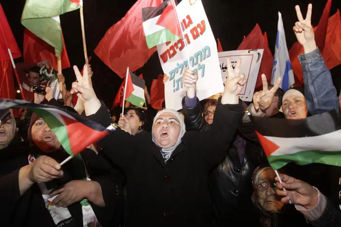 הפגנת פעילי שמאל ביום שבת בשייח' ג'ראח