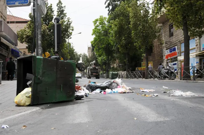 במסגרת השביתה לא תיאסף אשפה ברחובות