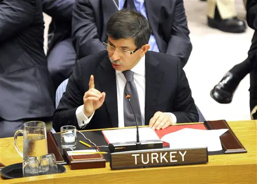 "ישראל ביצעה מעשה פירטי".  שר החוץ הטורקי אחמט דאווט אולו בדיון במועצת הביטחון