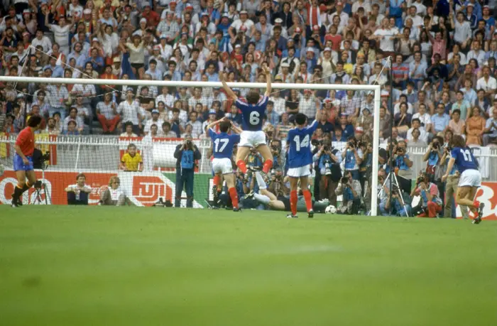 מישל פלאטיני שחקן נבחרת צרפת כובש שער מול ספרד ביורו 1984