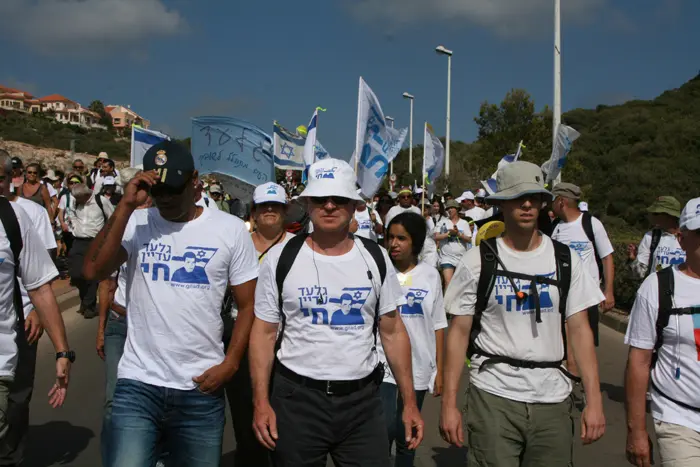 הצועדים, בראשם נעם שליט, ממשיכים בדרכם לירושלים. הצעדה אתמול